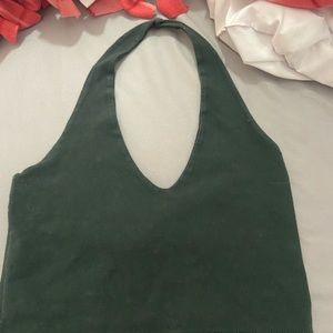 brandy melville green halter top